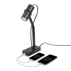 16" MRDK By Globe Series.01 Desk Lamp With Combined USB Port And USB-C Port Matte Black Shade (Includes LED Light Bulb) - Globe Electric -Light Up Deals Store GUEST 000354d1 a18e 434a b1f8 40f3c7c08121