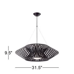 Possini Euro Design Planet Black Large Pendant Light 31 1/2" Wide Mid Century Modern White Glass For Dining Room House Foyer Kitchen Island Entryway -Light Up Deals Store GUEST 00af8dfe bea5 4967 a791 2ff4c5e8b080