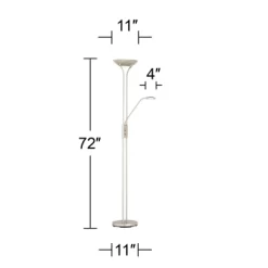 360 Lighting Canby Modern Torchiere Floor Lamp With Side Light 72" Tall Brushed Nickel Dimmable LED For Living Room Reading Bedroom Office House Home 15 360 Lighting Canby Modern Torchiere Floor Lamp With Side Light 72" Tall Brushed Nickel Dimmable LED For Living Room Reading Bedroom Office House Home -Light Up Deals Store GUEST 0cc0c0c3 15d7 4b18 ad62 d6aec4b3189f