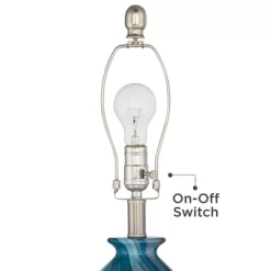 360 Lighting Carlton Modern Coastal Table Lamps 28" Tall Set Of 2 Swirling Blue Faux Marble White Tapered Drum Shade For Bedroom Living Room Bedside -Light Up Deals Store GUEST 0ebbd20e 5136 46cc bfe6 732ed5ef8f86