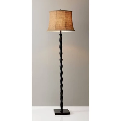 62" 3-way Stratton Floor Lamp Black - Adesso 1 62" 3-way Stratton Floor Lamp Black - Adesso