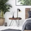 18" Nash Table Lamp With Faux Wood Arm Matte Black - Globe Electric