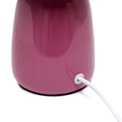 10.04" Traditional Ceramic Thimble Base Bedside Table Desk Lamp With Matching Fabric Shade Mauve - Simple Designs -Light Up Deals Store GUEST 114f50a4 6100 4605 b74a 4dfa6feebdbb