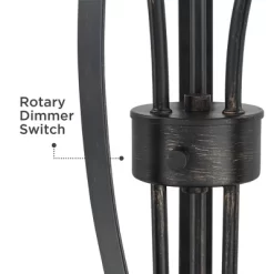 Franklin Iron Works Rustic Floor Lamp 3-Light Tree 65.5" Tall Powder Coated Black Wavy Amber Art Glass Shade For Living Room Bedroom Uplight -Light Up Deals Store GUEST 11a9e835 3120 4e55 a2e0 5a7821c7ad99