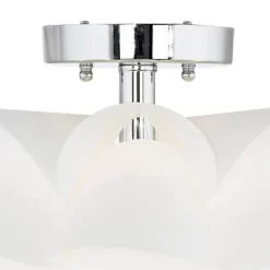 Possini Euro Design Modern Ceiling Light Semi Flush Mount Fixture 15 3/4" Wide White Flower For Bedroom Kitchen Living Room Hallway Bathroom House -Light Up Deals Store GUEST 14dddc29 131d 41ce a5d9 163df72c1091