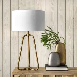 NuLOOM Captiva 26" Metal Table Lamp Lighting - Brass 25.5" H X 14" W X 14" D -Light Up Deals Store GUEST 15c85a21 90b0 4dfd b0d0 0ba57c00bbad