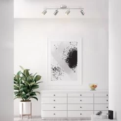 Pratt 4-Light Brushed Nickel Finish Track Lighting - Globe Electric -Light Up Deals Store GUEST 17b8e2aa 3719 4d08 86e1 9bf037fbd642