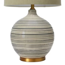 Textured Striped Ceramic Table Lamp With Linen Shade (Includes LED Light Bulb) Black/White/Gray - Storied Home 11 Textured Striped Ceramic Table Lamp With Linen Shade (Includes LED Light Bulb) Black/White/Gray - Storied Home -Light Up Deals Store GUEST 19c8b0f2 fa3c 4bb1 884c 80c75e09350e
