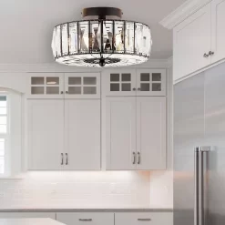 11.5" Crystalline Semi-Flush Mount Pendant Clear - River Of Goods -Light Up Deals Store GUEST 1c08d6d3 bf6e 4072 a4b1 e869ad069c05