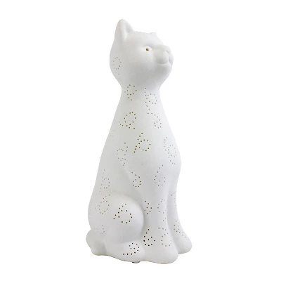 Porcelain Kitty Cat Shaped Animal Light Table Lamp White - Simple Designs 3 Porcelain Kitty Cat Shaped Animal Light Table Lamp White - Simple Designs - Image 3