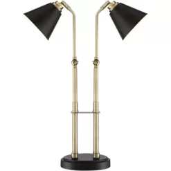 Possini Euro Design Sentry Modern Mid Century Desk Lamp 23" High Black Brass With USB Charging Port LED Adjustable Cone Shade For Bedroom Living Room 14 Possini Euro Design Sentry Modern Mid Century Desk Lamp 23" High Black Brass With USB Charging Port LED Adjustable Cone Shade For Bedroom Living Room -Light Up Deals Store GUEST 23a902e2 1768 4a21 b4e8 f727be00628c