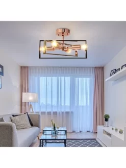 Nextop 15 Inch 4-Light Rose Gold Semi Flush Mount Ceiling Light -Light Up Deals Store GUEST 24d388bf 0ee1 49b9 a23c 642b8e845364