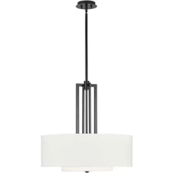 Possini Euro Design Sundry Semi Gloss Black Drum Pendant Chandelier 24" Wide Modern Double Shade 4-Light Fixture For Dining Room Foyer Kitchen Island 13 Possini Euro Design Sundry Semi Gloss Black Drum Pendant Chandelier 24" Wide Modern Double Shade 4-Light Fixture For Dining Room Foyer Kitchen Island -Light Up Deals Store GUEST 27e81486 f3db 4192 b64a d18fef770ca4