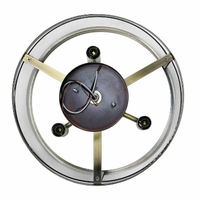 3-Light 13" Industrial Farmhouse Glass/Metallic Accented Semi-flushmount Ceiling Light - Lalia Home 8 3-Light 13" Industrial Farmhouse Glass/Metallic Accented Semi-flushmount Ceiling Light - Lalia Home - Image 8