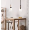 7.63" Adjustable Iron Alys Rope Wrap Modern Rustic LED Kitchen Pendant Black - Jonathan Y