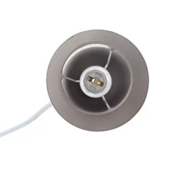 8.66" Petite Ceramic Orb Base Bedside Table Desk Lamp With Matching Tapered Drum Fabric Shade Gray - Creekwood Home -Light Up Deals Store GUEST 2d136125 50c7 46c3 8823 d8fda70c40fe