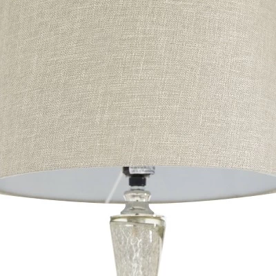 Glass Table Lamp With Faux Mercury Glass Finish Silver - Olivia & May 4 Glass Table Lamp With Faux Mercury Glass Finish Silver - Olivia & May - Image 4