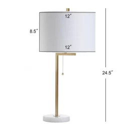 24.5" Metal/Marble Alyssa Table Lamp (Includes LED Light Bulb) Gold - JONATHAN Y -Light Up Deals Store GUEST 2ff455e2 73b3 4a01 a76b a6ff1d1f6f6d