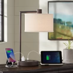 360 Lighting Colby Bronze Finish Desk Lamps Set Of 2 With Outlets And USB Ports -Light Up Deals Store GUEST 316b0f4b ebdc 47d3 93f7 28938541b5a5