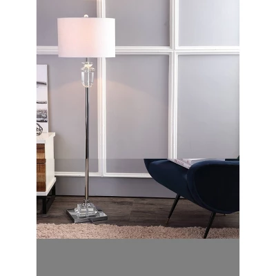 63" Crystal/Metal Aria Floor Lamp (Includes LED Light Bulb) Clear - JONATHAN Y 1 63" Crystal/Metal Aria Floor Lamp (Includes LED Light Bulb) Clear - JONATHAN Y