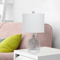 Hammered Glass Jar Table Lamp With Linen Shade Smokey Gray - Lalia Home -Light Up Deals Store GUEST 35b8d6be d4d0 4012 a4ed 977cdc2d21e4