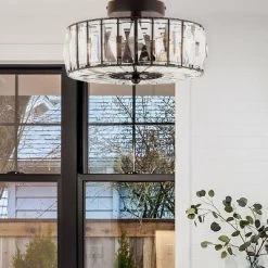 11.5" Crystalline Semi-Flush Mount Pendant Clear - River Of Goods -Light Up Deals Store GUEST 35bc5a09 a937 49aa a084 8d84aec65379