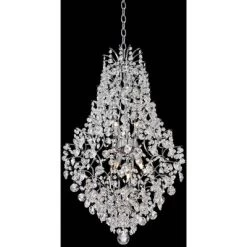 Vienna Full Spectrum Marilyn Chrome Pendant Chandelier 18 1/4" Wide Modern Clear Crystal 5-Light Fixture For Dining Room House Foyer Kitchen Island -Light Up Deals Store GUEST 3707443b 57ca 4b66 99fa 18a99a33f08e