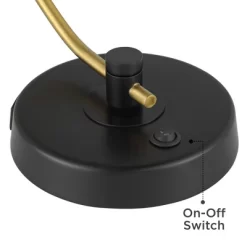 Possini Euro Design Modern Mid Century Desk Lamp 28 1/2" Tall Warm Gold Black With Dual USB Charging Ports For Bedroom Living Room Office Reading Home -Light Up Deals Store GUEST 37d827a2 bca5 4123 ad36 397ef850feaf