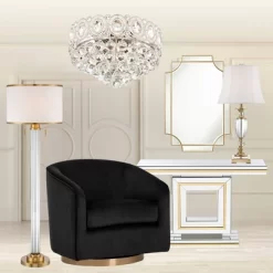 Vienna Full Spectrum Moira Vintage Ceiling Light Flush Mount Fixture 16" Wide Satin Nickel 6-Light Clear Crystal Balls For Bedroom Kitchen Living Room -Light Up Deals Store GUEST 3870a006 d36a 4720 9a3f 28068ade7a0f