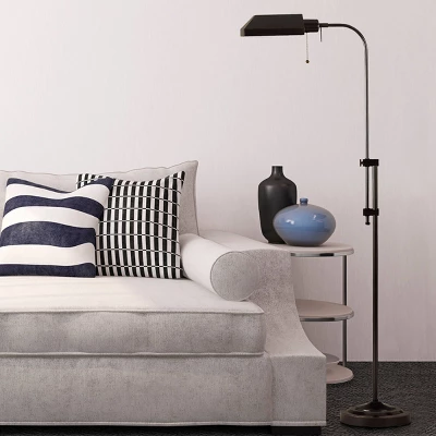 46" X 57" Adjustable Height Metal Pharmacy Floor Lamp Dark Bronze - Cal Lighting 1 46" X 57" Adjustable Height Metal Pharmacy Floor Lamp Dark Bronze - Cal Lighting