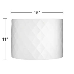 Possini Euro Design Brushed Nickel Plug In Swag Chandelier 15" Wide Modern White Diamond-Shaped Shade Fixture Dining Room -Light Up Deals Store GUEST 3c663c93 2b76 40a8 abf8 081c3276563e