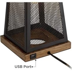 Franklin Iron Works Barris Industrial Table Lamp 26 3/4" High Metal Mesh With Nightlight LED USB Charging Port Burlap Shade For Living Room House Desk 10 Franklin Iron Works Barris Industrial Table Lamp 26 3/4" High Metal Mesh With Nightlight LED USB Charging Port Burlap Shade For Living Room House Desk -Light Up Deals Store GUEST 3ee9bd77 7b22 4ca6 81fc 2f2e0208731f