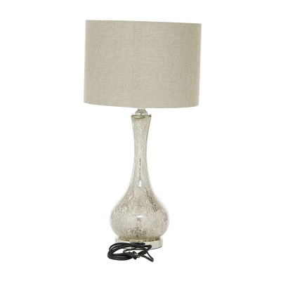 Glass Table Lamp With Faux Mercury Glass Finish Silver - Olivia & May 5 Glass Table Lamp With Faux Mercury Glass Finish Silver - Olivia & May - Image 5