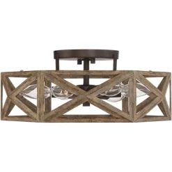 Possini Euro Design Moorcroft Modern Farmhouse Ceiling Light Semi Flush Mount Fixture 14 1/2" Wide Dark Wood Bronze 6-Light Hexagon Frame For Bedroom 10 Possini Euro Design Moorcroft Modern Farmhouse Ceiling Light Semi Flush Mount Fixture 14 1/2" Wide Dark Wood Bronze 6-Light Hexagon Frame For Bedroom -Light Up Deals Store GUEST 3fcfecec 6bc4 4202 84b2 34ef0f2bbf99