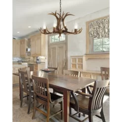 26" LED Adjustable Resin Antler Chandelier - JONATHAN Y