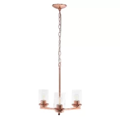 3-Light 15" Classic Contemporary Clear Glass/Metal Hanging Pendant Chandelier - Lalia Home -Light Up Deals Store GUEST 404b0b7d 230d 487a b696 5b2dad62debd