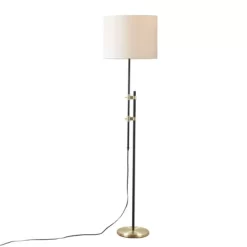 Ellsworth Asymmetrical Floor Lamp Black/Gold - Hampton Hill
