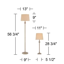 360 Lighting Carter Rustic Farmhouse 3 Piece Table Floor Lamp Set Beige Metal Cream Fabric Tapered Drum Shade For Living Room Bedroom Office House -Light Up Deals Store GUEST 448e01b3 03c3 41fb a83b 7b7b7d4da1bd