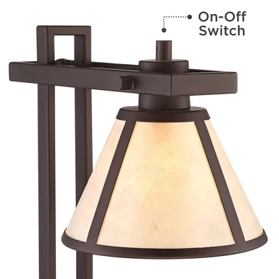 Franklin Iron Works Maricopa Rustic Farmhouse Desk Lamp 21 1/4" High Bronze Metal With USB And AC Power Outlet Mica Shade For Bedroom Living Room Home 5 Franklin Iron Works Maricopa Rustic Farmhouse Desk Lamp 21 1/4" High Bronze Metal With USB And AC Power Outlet Mica Shade For Bedroom Living Room Home - Image 5