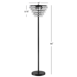 60" Crystal/Metal Jemma Floor Lamp (Includes Energy Efficient Light Bulb) - JONATHAN Y -Light Up Deals Store GUEST 48cc7298 f47c 4a9e bd47 76fb7e34d448