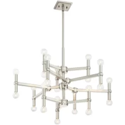 Possini Euro Design Marya Brushed Nickel Chandelier 32" Wide Modern 24-Light Fixture For Dining Room House Foyer Kitchen Island Entryway Bedroom Home 13 Possini Euro Design Marya Brushed Nickel Chandelier 32" Wide Modern 24-Light Fixture For Dining Room House Foyer Kitchen Island Entryway Bedroom Home -Light Up Deals Store GUEST 497b4b11 8bdc 43c8 a18f eb069cc0f9b7