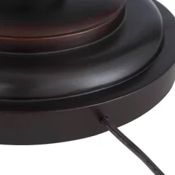 Barnes And Ivy Henson Industrial Floor Lamp 63" Tall Bronze With LED Nightlight Earthy Fabric Drum Shade For Living Room Bedroom Office House Home -Light Up Deals Store GUEST 4bf40672 050e 461c a69d 8007c02cc6db