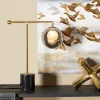19" X 6" Metal Orb Desk Lamp With Marble Base Silver - Olivia & May