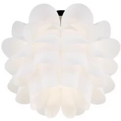 Possini Euro Design Modern Ceiling Light Semi Flush Mount Fixture 15 3/4" Wide White Flower For Bedroom Kitchen Living Room Hallway Bathroom House -Light Up Deals Store GUEST 50739fc9 cd8a 4ae0 b4e3 aa80ec830366