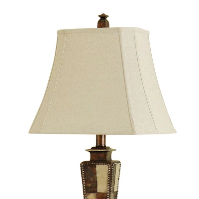 Rectangle Cut Corner Bell Softback Shade Floor Lamp Aged Bronze - StyleCraft 2 Rectangle Cut Corner Bell Softback Shade Floor Lamp Aged Bronze - StyleCraft - Image 2