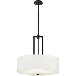 Possini Euro Design Sundry Semi Gloss Black Drum Pendant Chandelier 24" Wide Modern Double Shade 4-Light Fixture For Dining Room Foyer Kitchen Island 15 Possini Euro Design Sundry Semi Gloss Black Drum Pendant Chandelier 24" Wide Modern Double Shade 4-Light Fixture For Dining Room Foyer Kitchen Island -Light Up Deals Store GUEST 520f41d9 c7a3 40e6 890a 652e0a63a17f