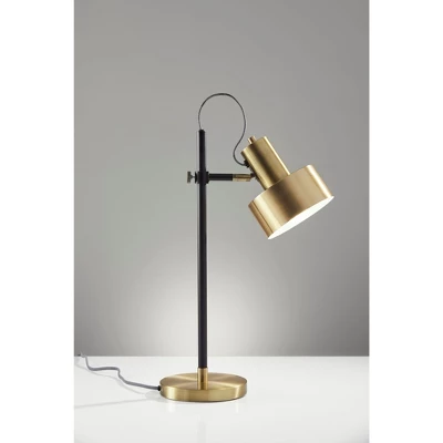22.5" Clayton Desk Lamp Matte Black - Adesso 2 22.5" Clayton Desk Lamp Matte Black - Adesso - Image 2