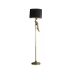 64.5" Modern Elegance Golden Peacock On A Pedestal Polyresin Floor Lamp - Ore International