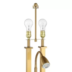 Possini Euro Design Possini Euro Deacon Brass Gooseneck Lamps With USB Port And Outlet Set Of 2 -Light Up Deals Store GUEST 561c0ff3 d28a 43f7 af3c d38d1fa22f72