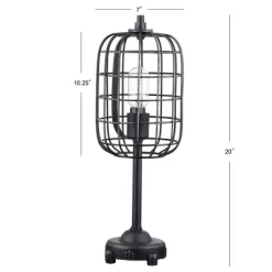 20" Metal Odette Industrial Table Lamp (Includes Light Bulb) Black - JONATHAN Y -Light Up Deals Store GUEST 5647fb16 b9c8 4103 8aa0 6333264accc2